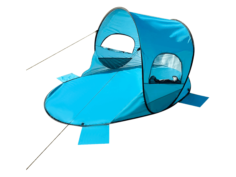 Kültéri, többszemélyes, gyorsan felállítható hordozható strandsátor